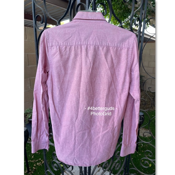 Saturdays Surf NYC Boucle Oxford Long Sleeve Button Front Cotton Shirt Red Small - Picture 3 of 15